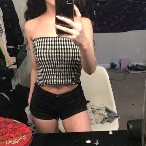 Checkered crop top